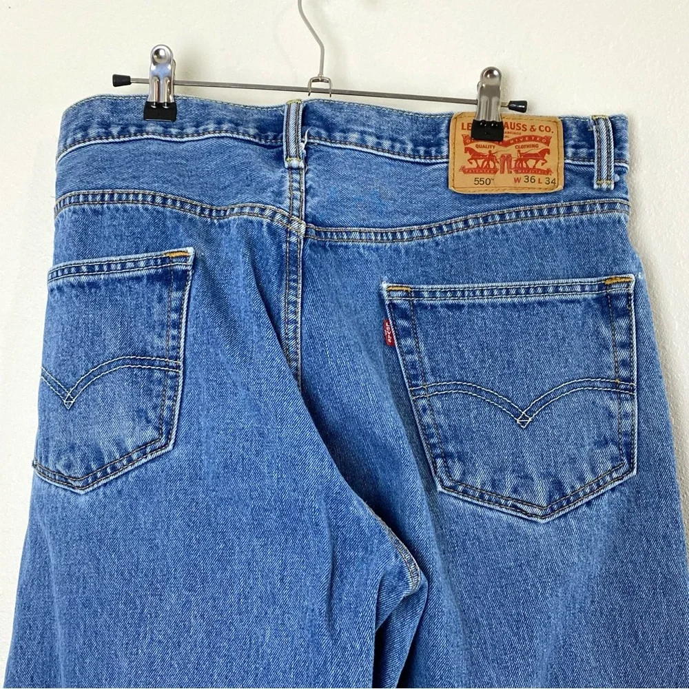 Levi's 550 Denim Blue Jeans - 36 x 34